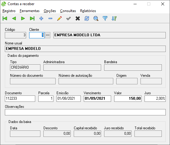Contas a receber