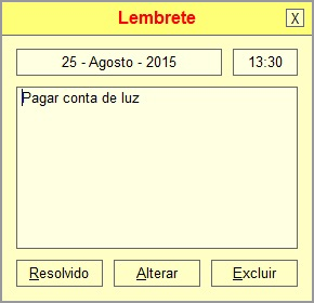 Lembrete do Tecnobyte Agenda