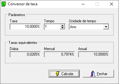 Conversor de taxa