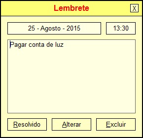 Lembrete de compromisso