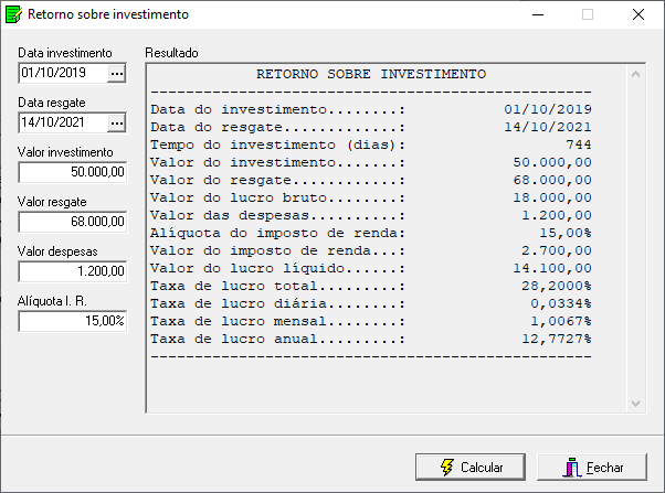 Retorno sobre investimento